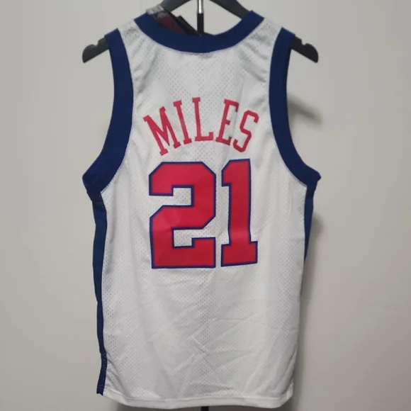 Vintage LA Clippers Script Jersey #21 White NBA Nike Throwback - Picture 7 of 10